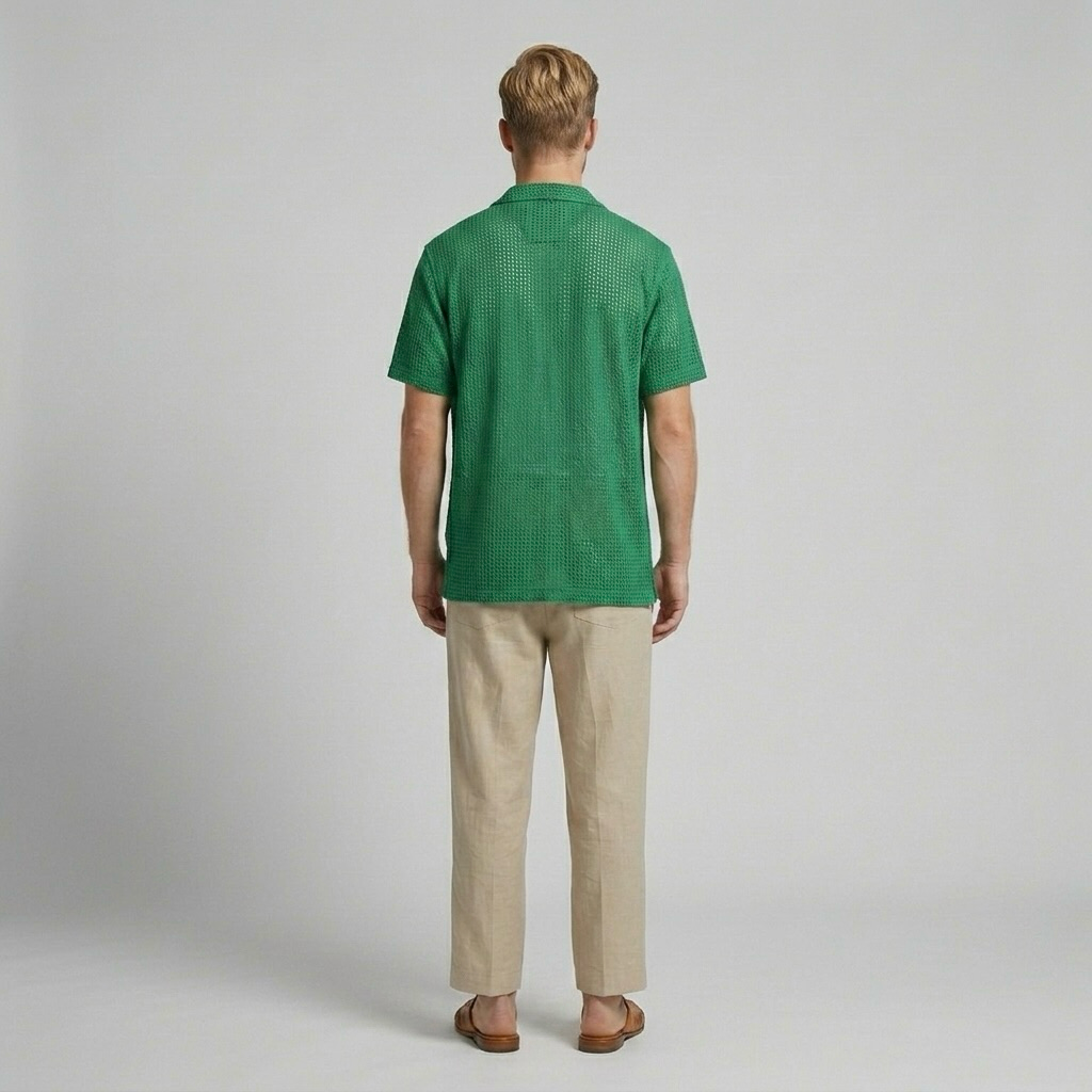 Breathable Open-Knit Shirt