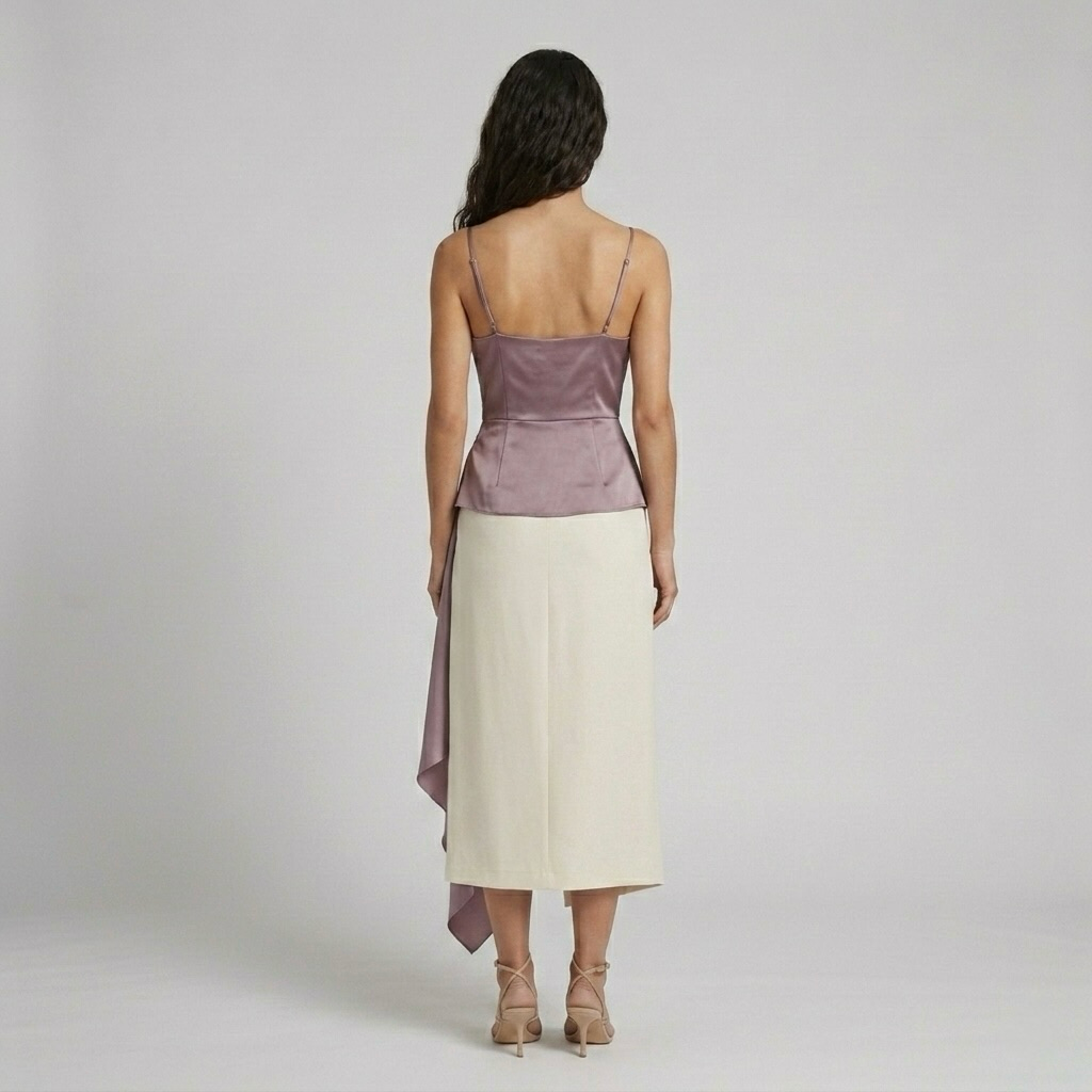 Fluid Satin Cowl Top