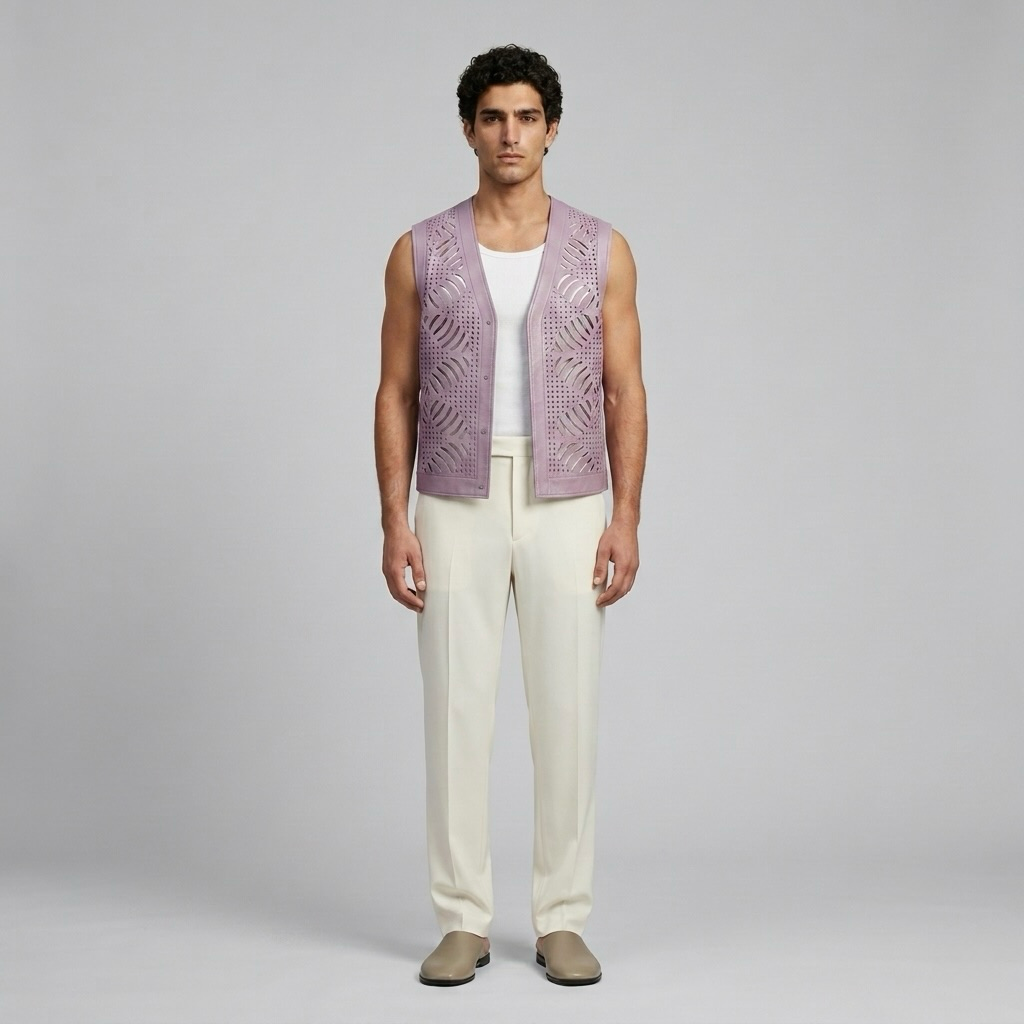Cutwork Sleeveless Vest