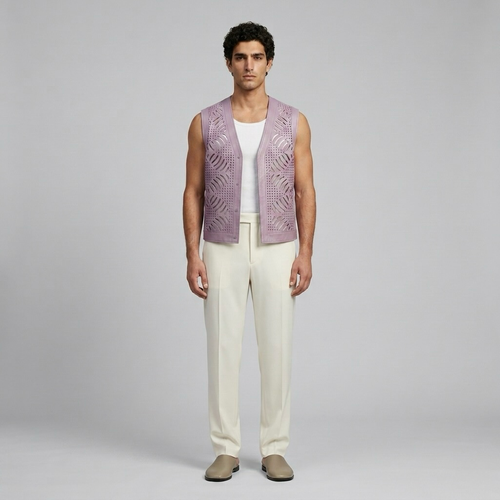 Cutwork Sleeveless Vest