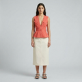 Peplum Zip Utility Vest