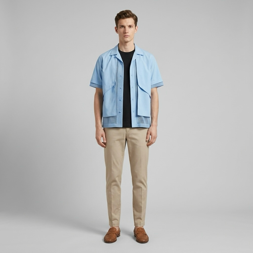 Panel-Detail Utility Shirt