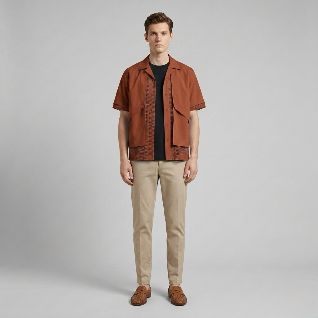 Panel-Detail Utility Shirt