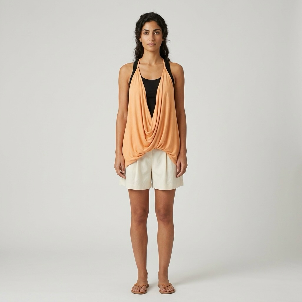 Halter-Neck Draped Top