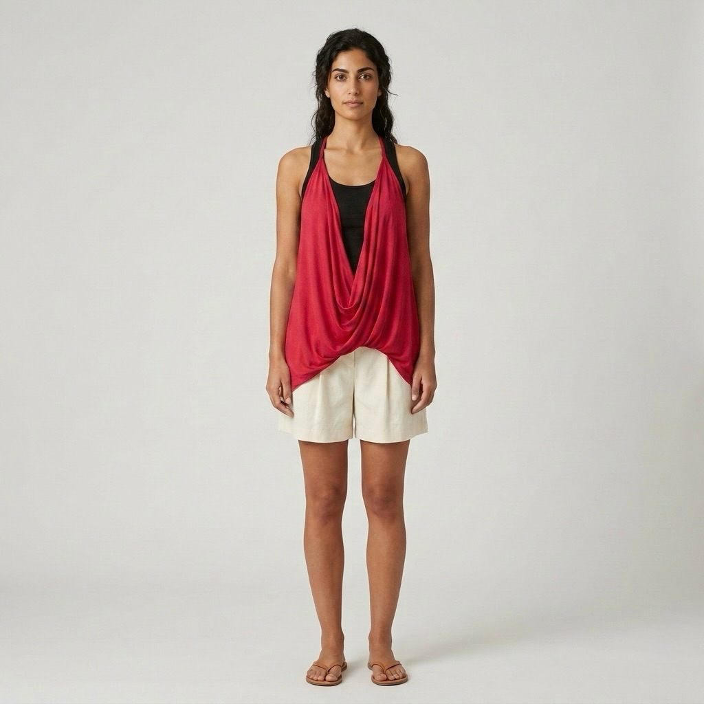Halter-Neck Draped Top
