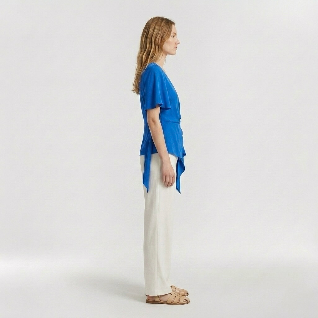 Wrap Flutter-Sleeve Top