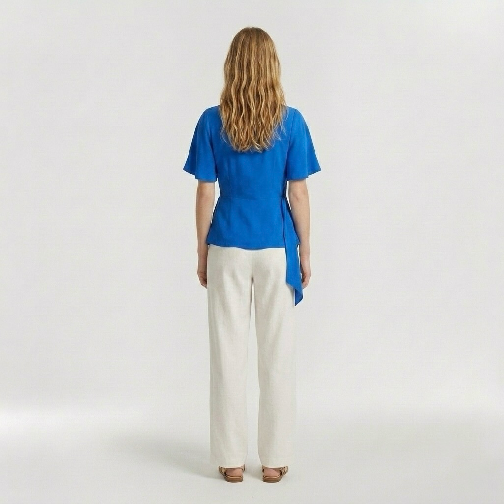 Wrap Flutter-Sleeve Top