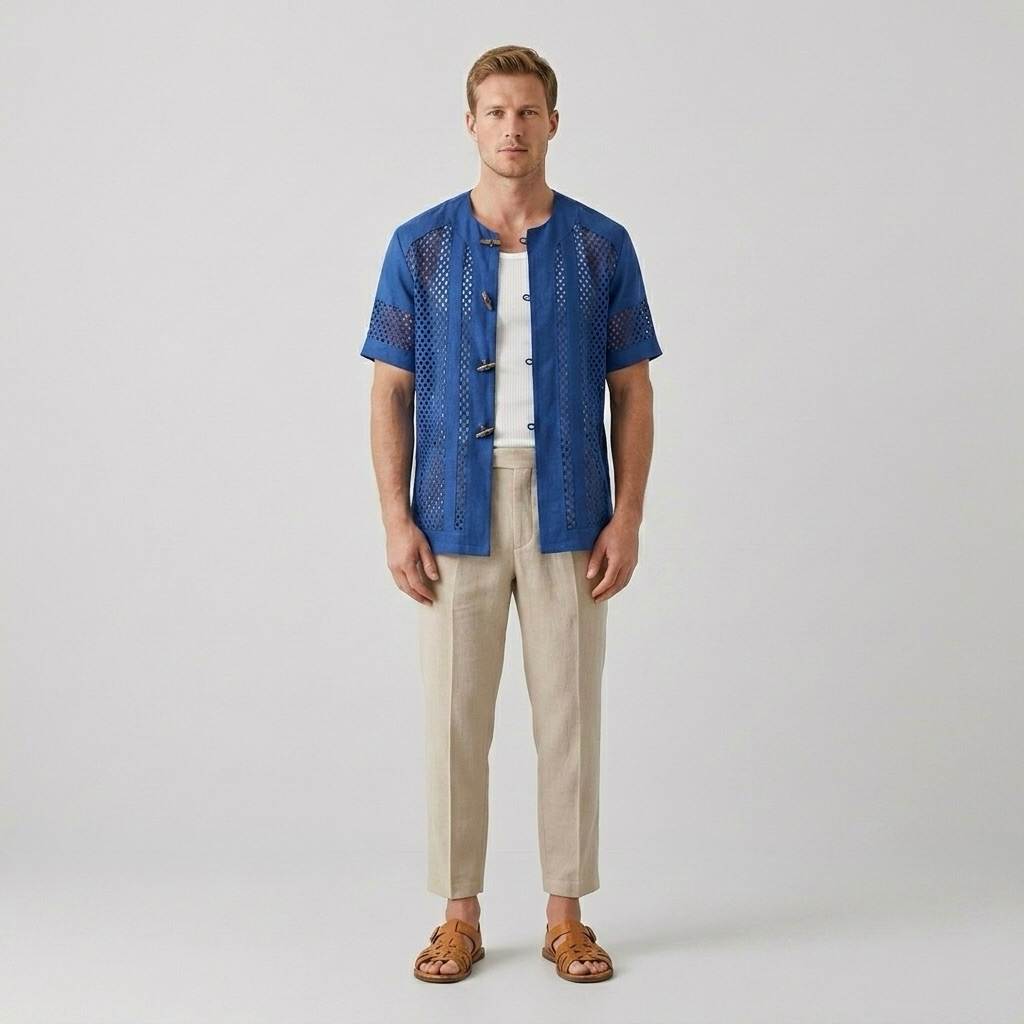 Toggle Mesh Camp Shirt
