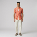 Origami-Pleat Mesh Shirt