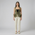 Cutout Peplum Tailored Vest