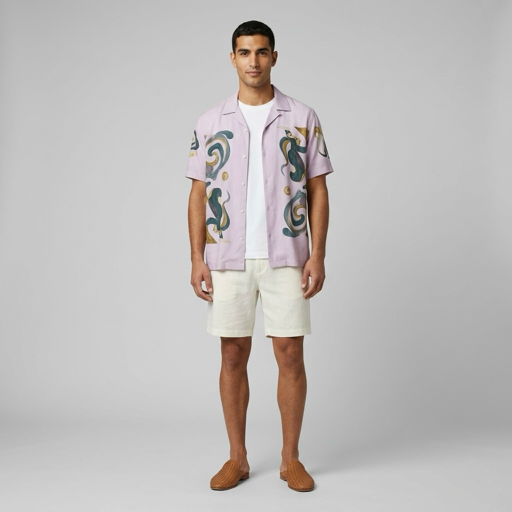 Mosaic Print Resort Shirt