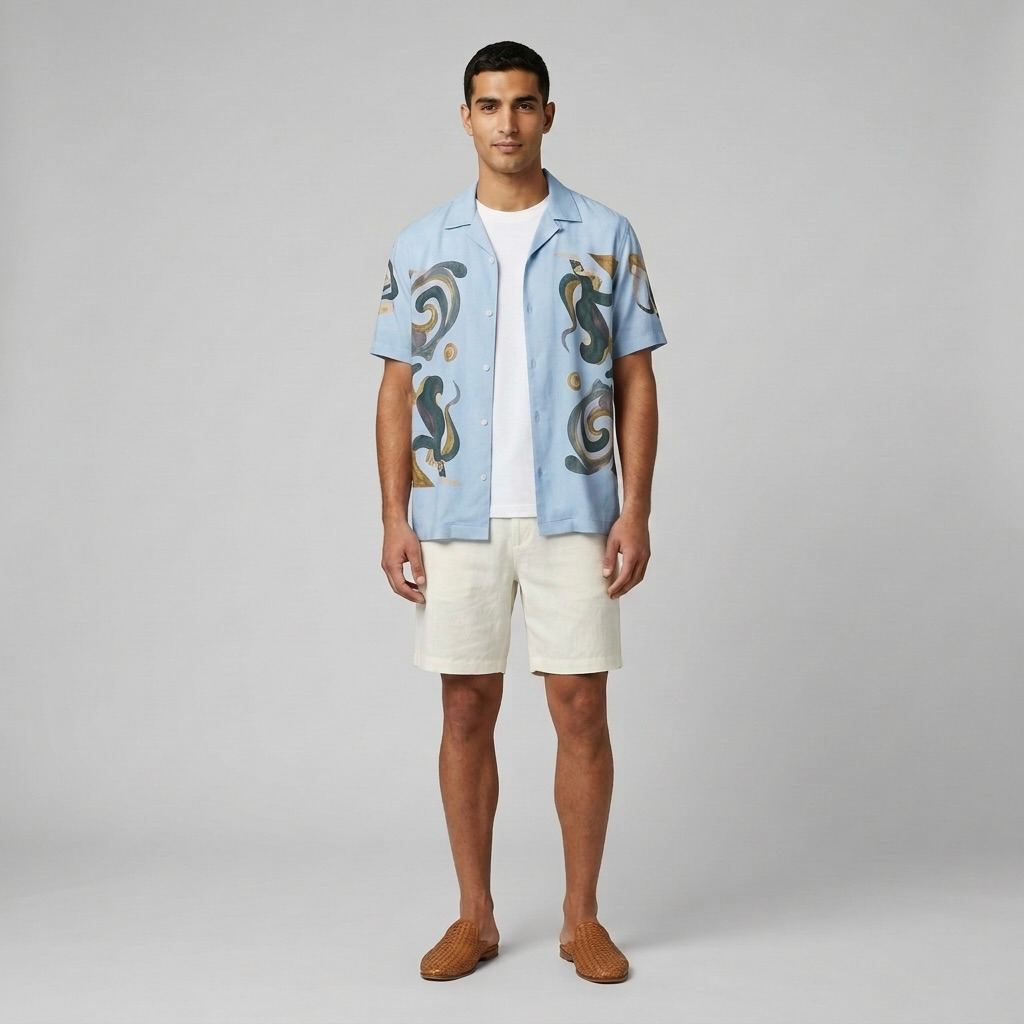 Mosaic Print Resort Shirt