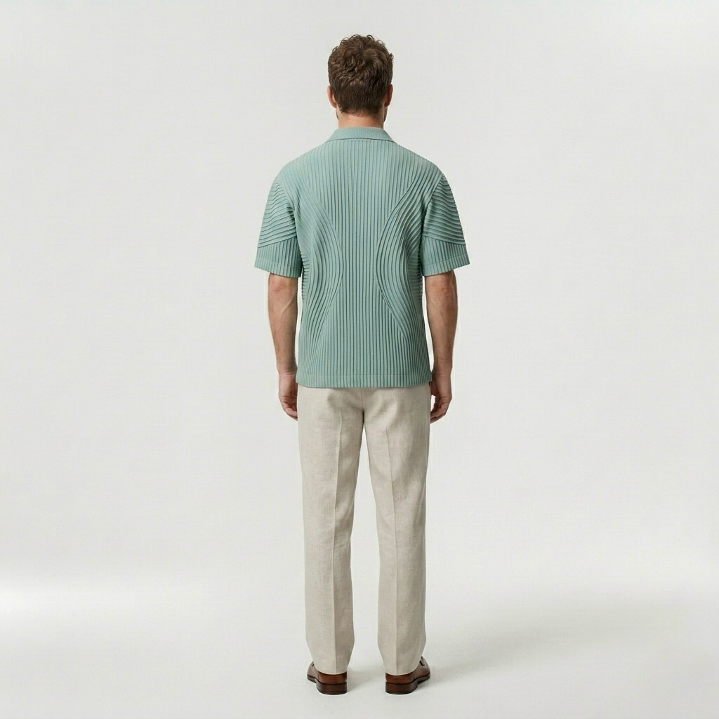 Pleated Contour Resort Shirt