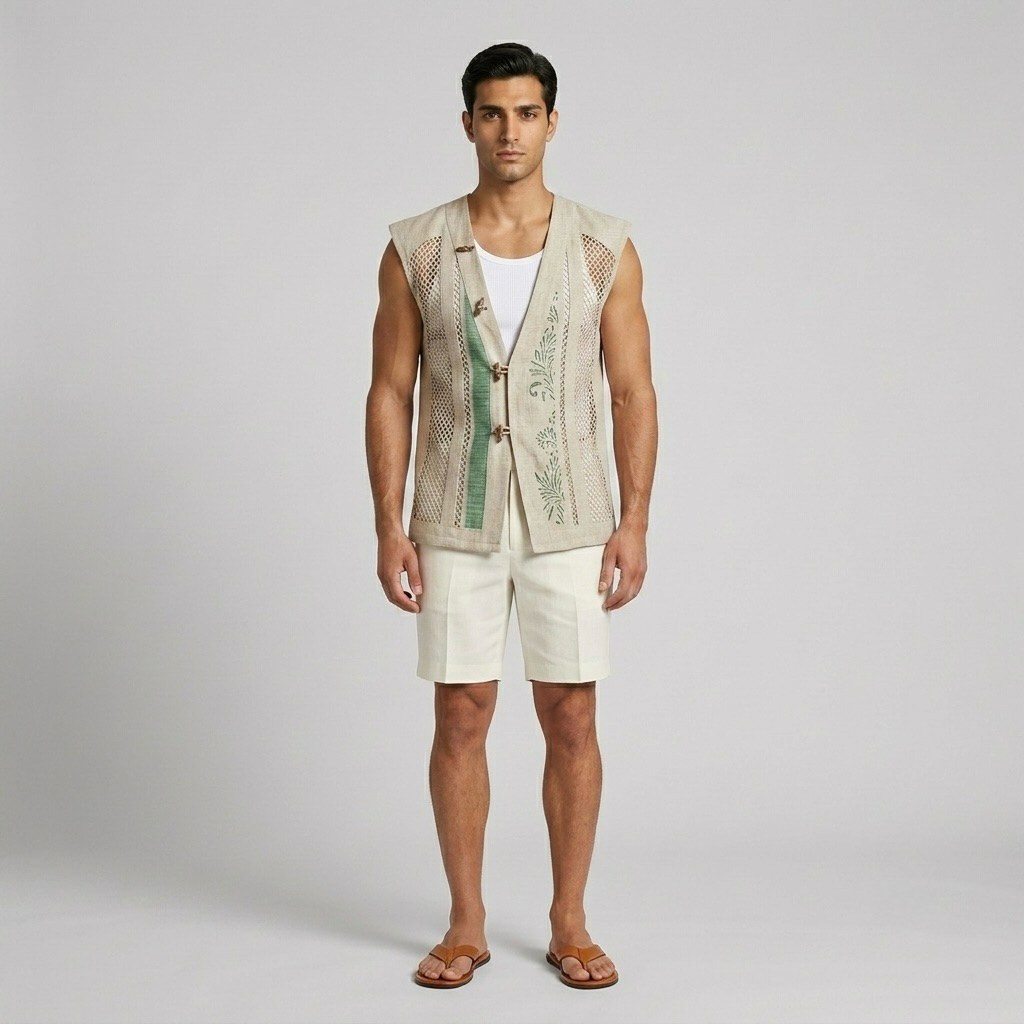 Open-Mesh Sleeveless Vest