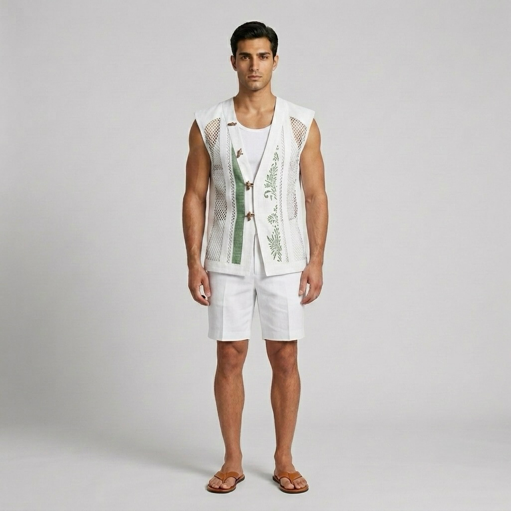 Open-Mesh Sleeveless Vest