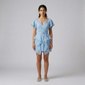 Belted Flutter Mini Dress