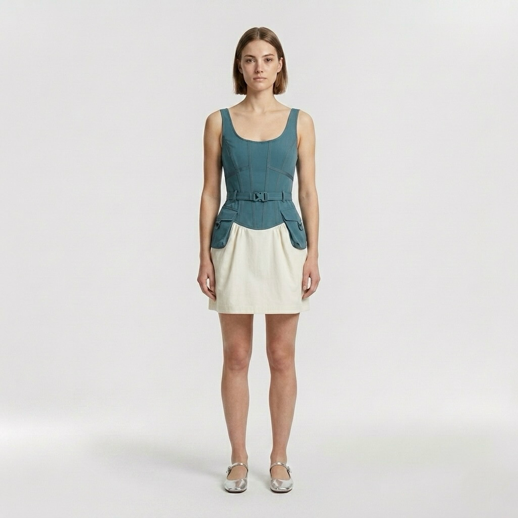 Utility Fit-and-Flare Dress