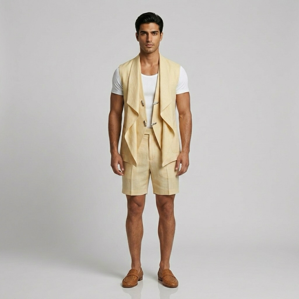 Draped Sleeveless Vest