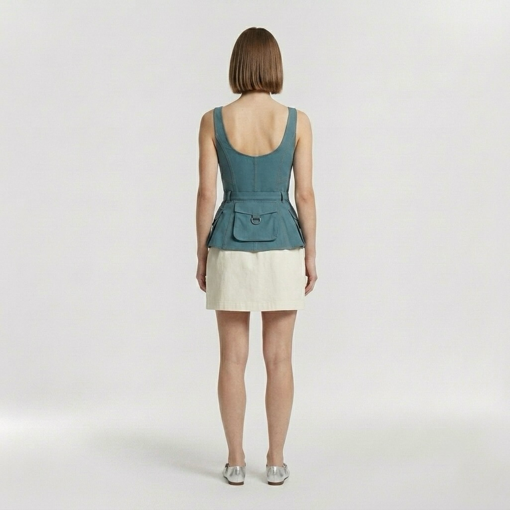 Utility Fit-and-Flare Dress