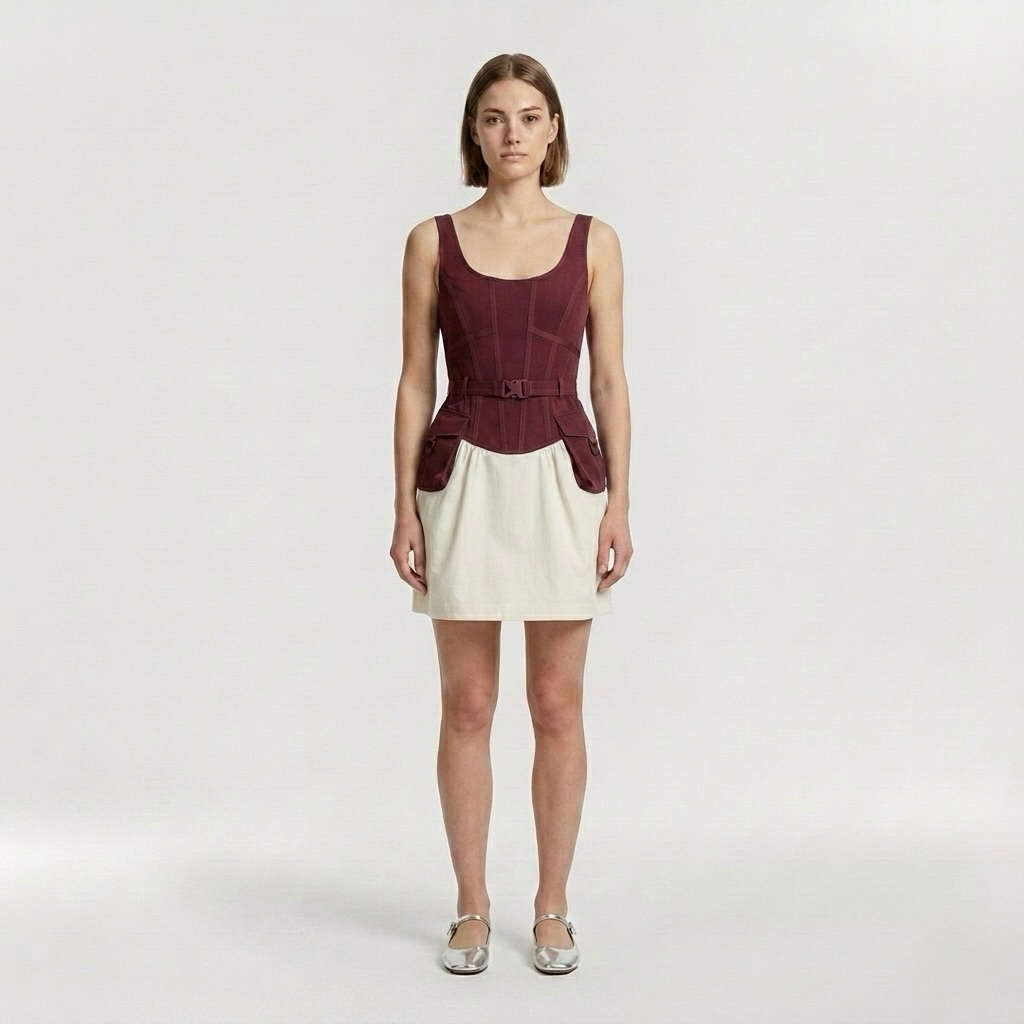 Utility Fit-and-Flare Dress