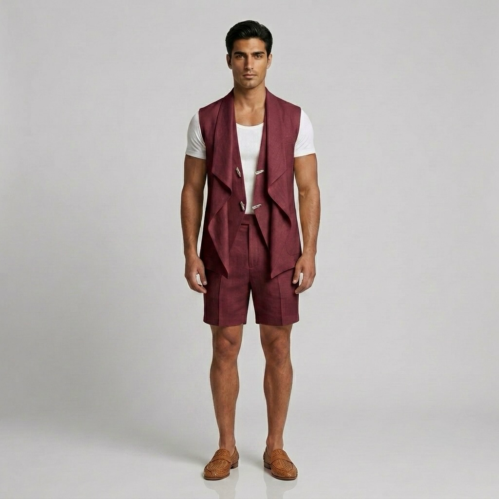 Draped Sleeveless Vest