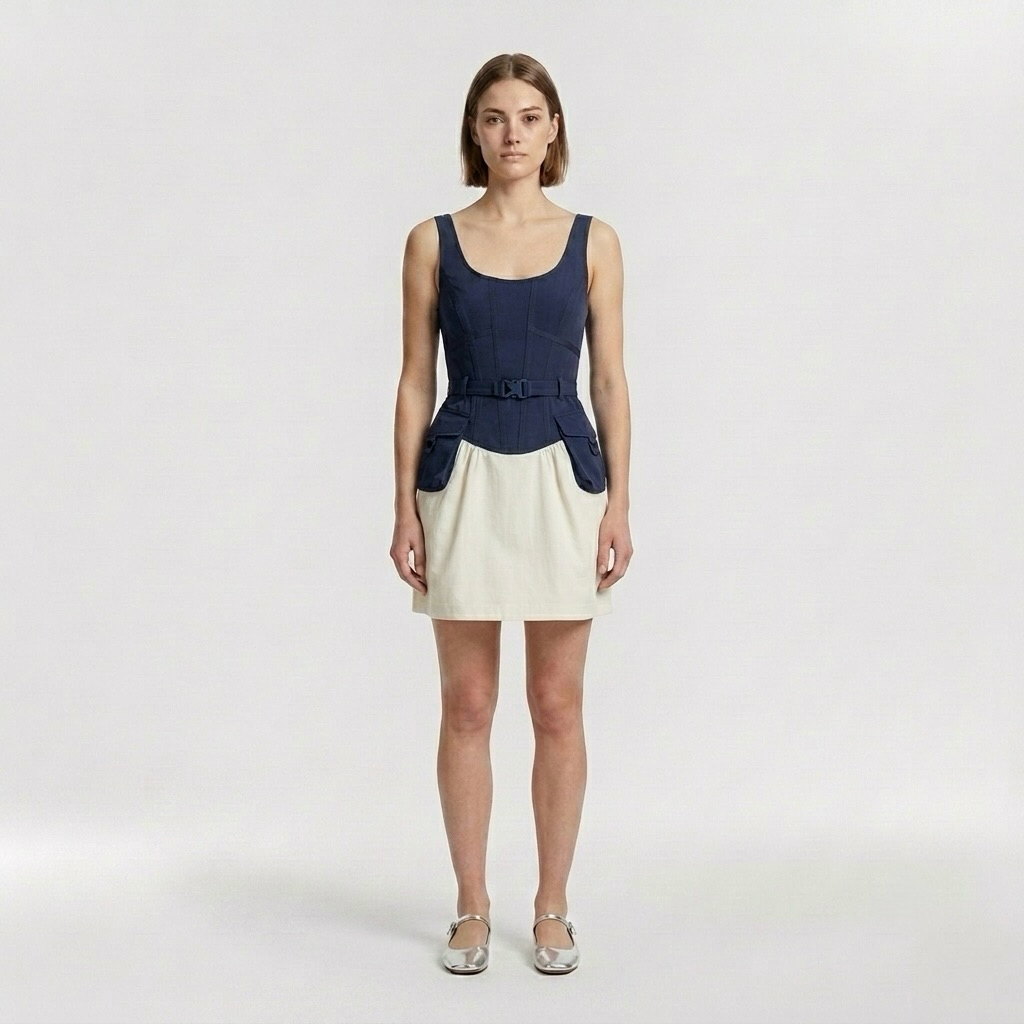 Utility Fit-and-Flare Dress