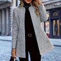 Ankle-Length Women's Trench Coat with Lapel Collar for Winter Wear 0