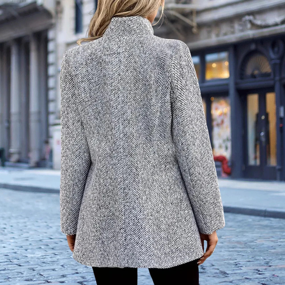 Ankle-Length Women's Trench Coat with Lapel Collar for Winter Wear 2