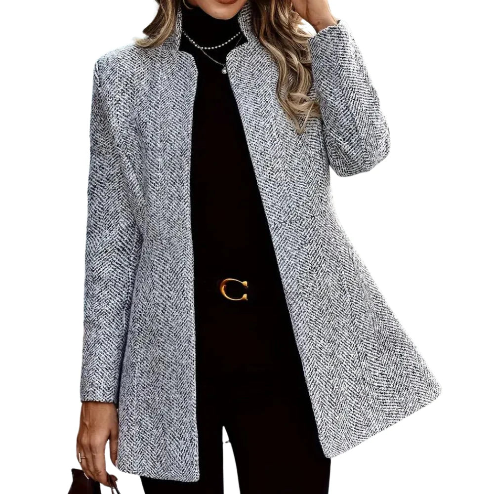 Ankle-Length Women's Trench Coat with Lapel Collar for Winter Wear 3