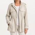 Breathable Water-Repellent Women's Trench Coat with Loose Fit 0