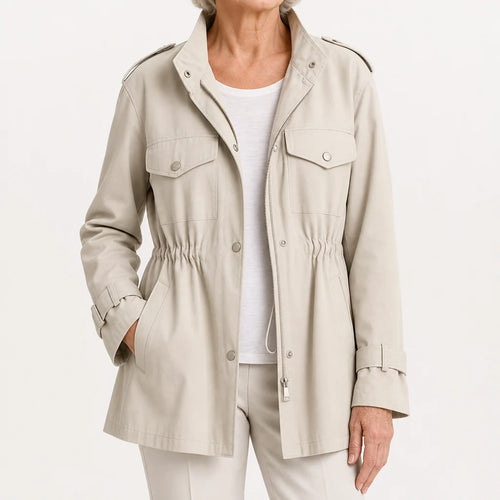 Breathable Water-Repellent Women's Trench Coat with Loose Fit 0