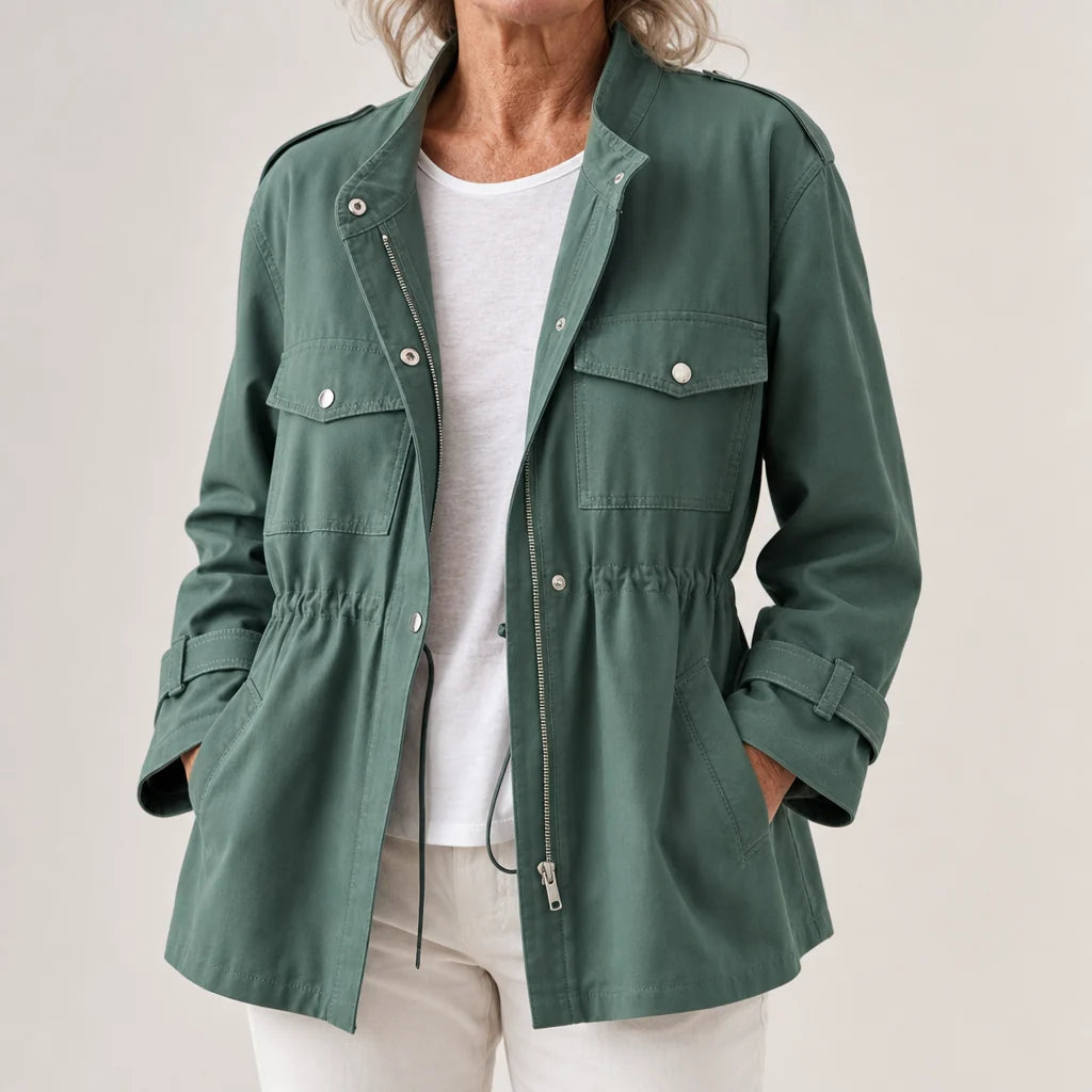 Breathable Water-Repellent Women's Trench Coat with Loose Fit 1