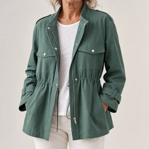 Breathable Water-Repellent Women's Trench Coat with Loose Fit 1