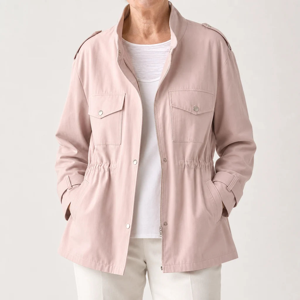 Breathable Water-Repellent Women's Trench Coat with Loose Fit 2