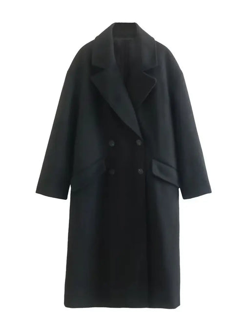 Classic Double-Breasted Trench Coat with Flattering Fit 0