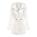 Cotton Hooded Trench Coat with Adjustable Drawstring Fit 0