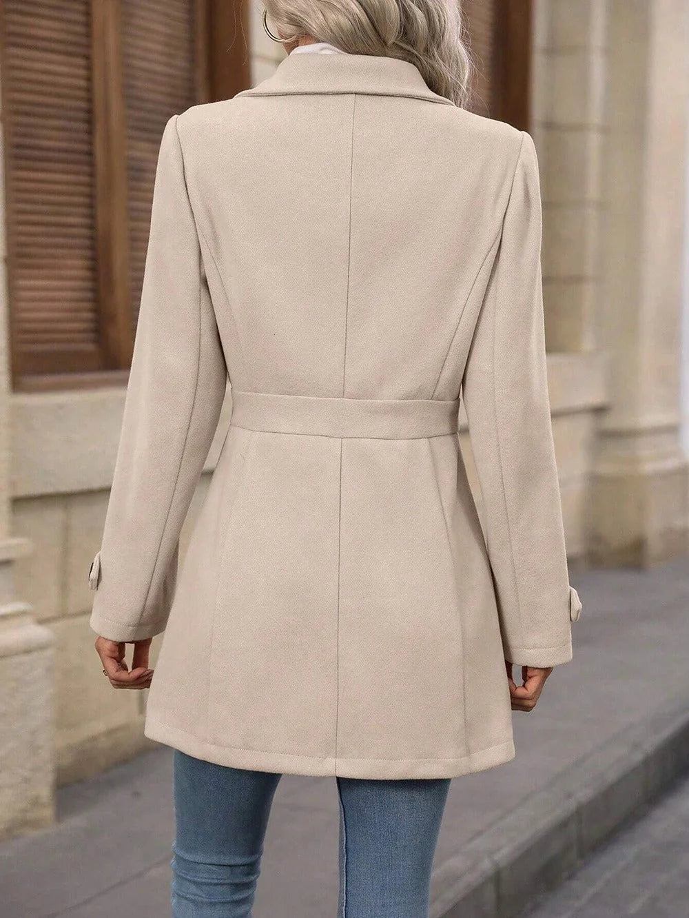 Fitted Classic Trench Coat with Adjustable Waist for Women 2