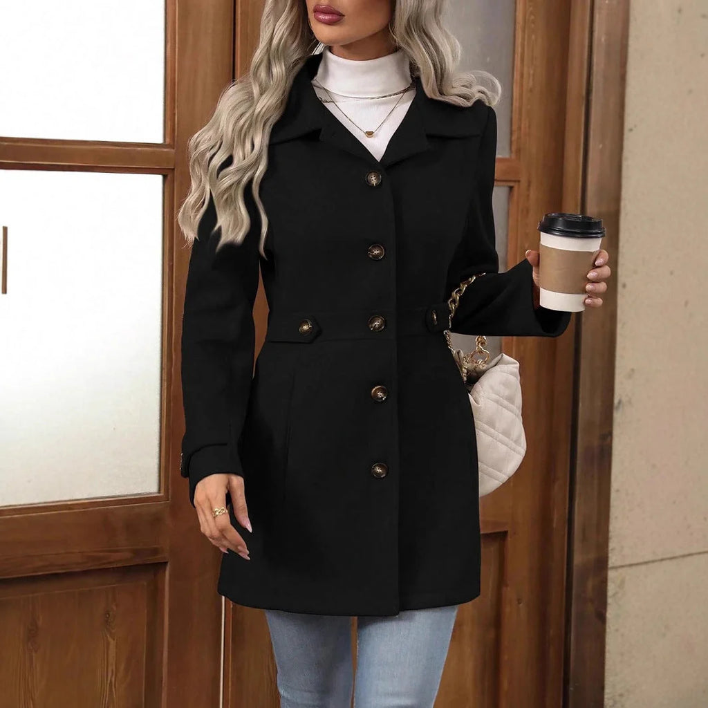 Fitted Classic Trench Coat with Adjustable Waist for Women 5
