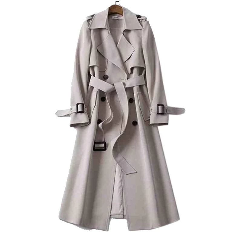 Fitted Double-Breasted Trench Coat with Tailored Silhouette 1