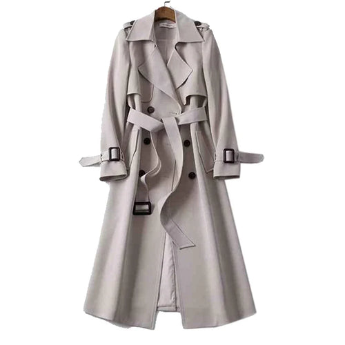 Fitted Double-Breasted Trench Coat with Tailored Silhouette 1