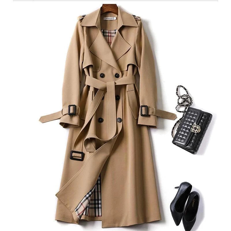 Fitted Double-Breasted Trench Coat with Tailored Silhouette 3
