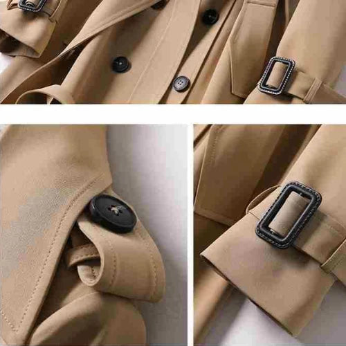 Flattering Trench Coat with Double Button Closure 2