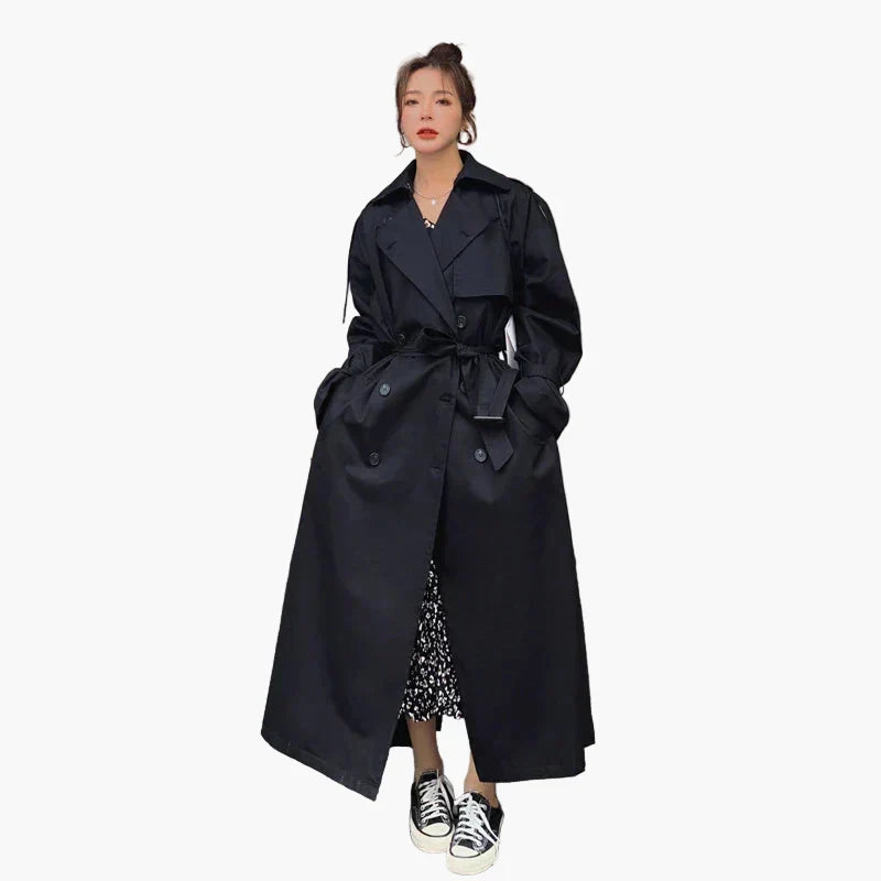 Long Loose-Fit Trench Coat