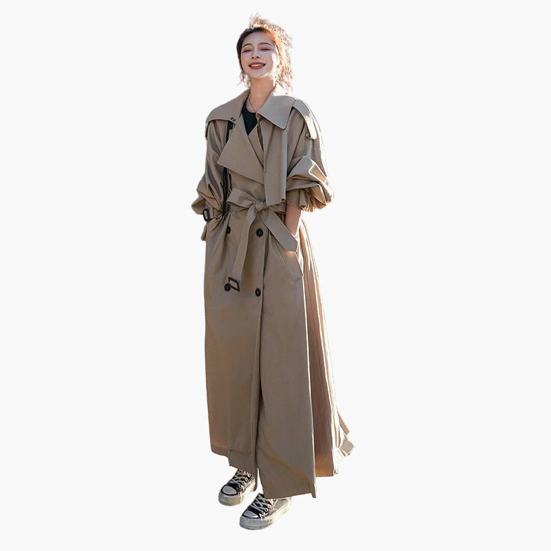 Long Loose-Fit Trench Coat