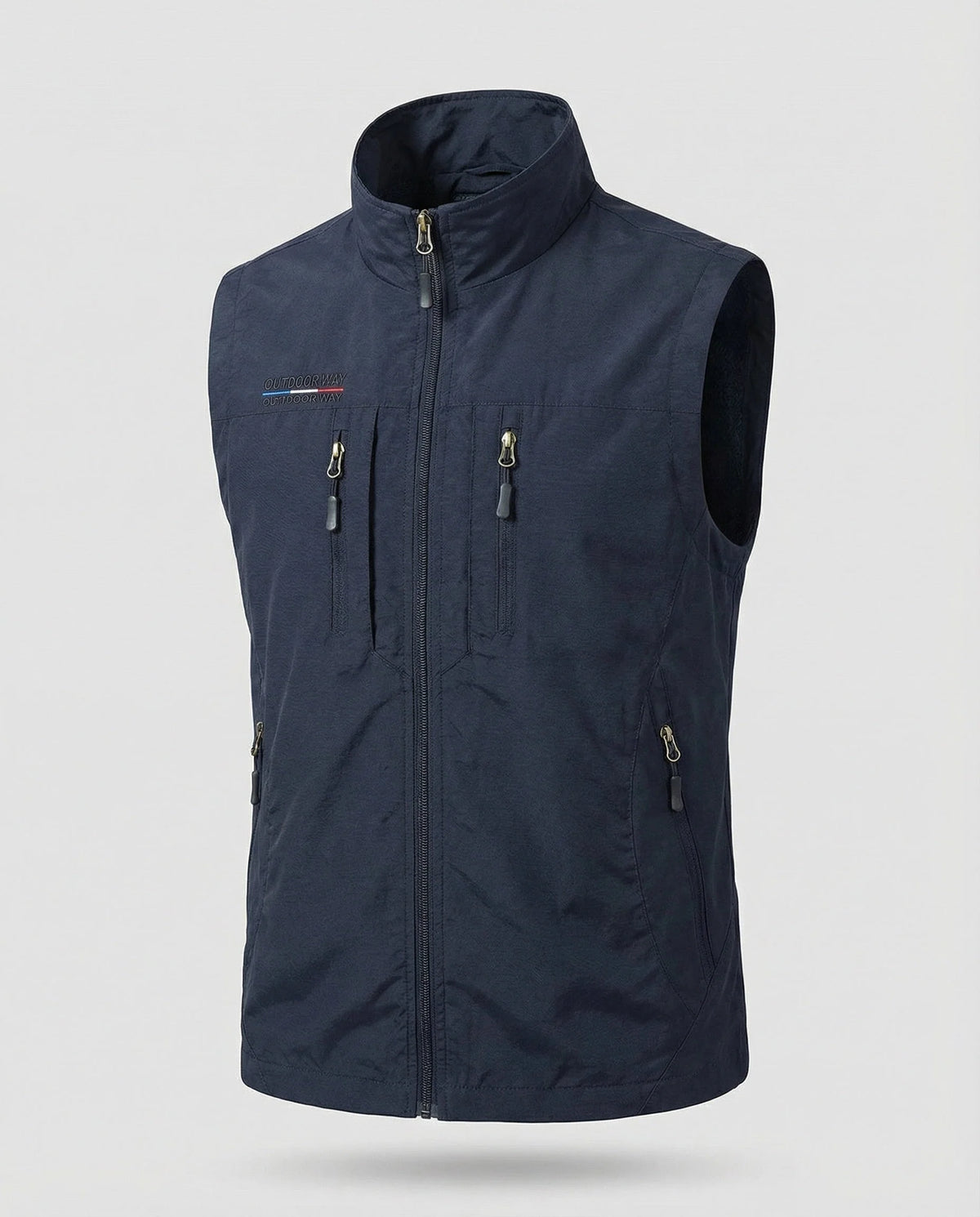 Lightweight Men's Utility Waistcoat with Zip and Multiple Pockets 3
