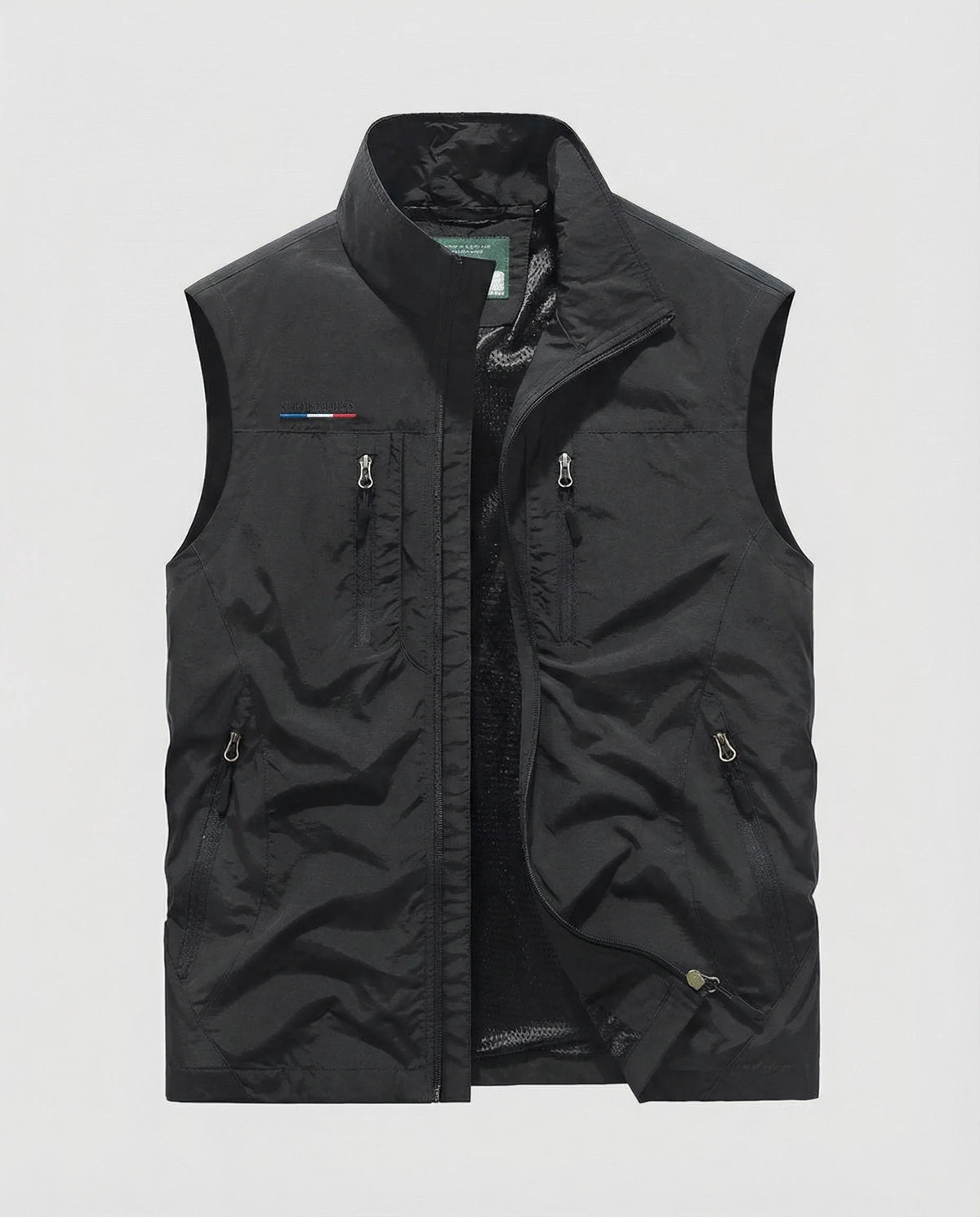 Lightweight Men's Utility Waistcoat with Zip and Multiple Pockets 4