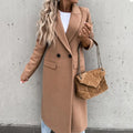 Long Slim Fit Winter Trench Coat with Single-Breasted Closure 0