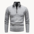 Men's 1/4 Zip Pullover Jumper in Soft Ribbed Knit for Everyday Wear 0