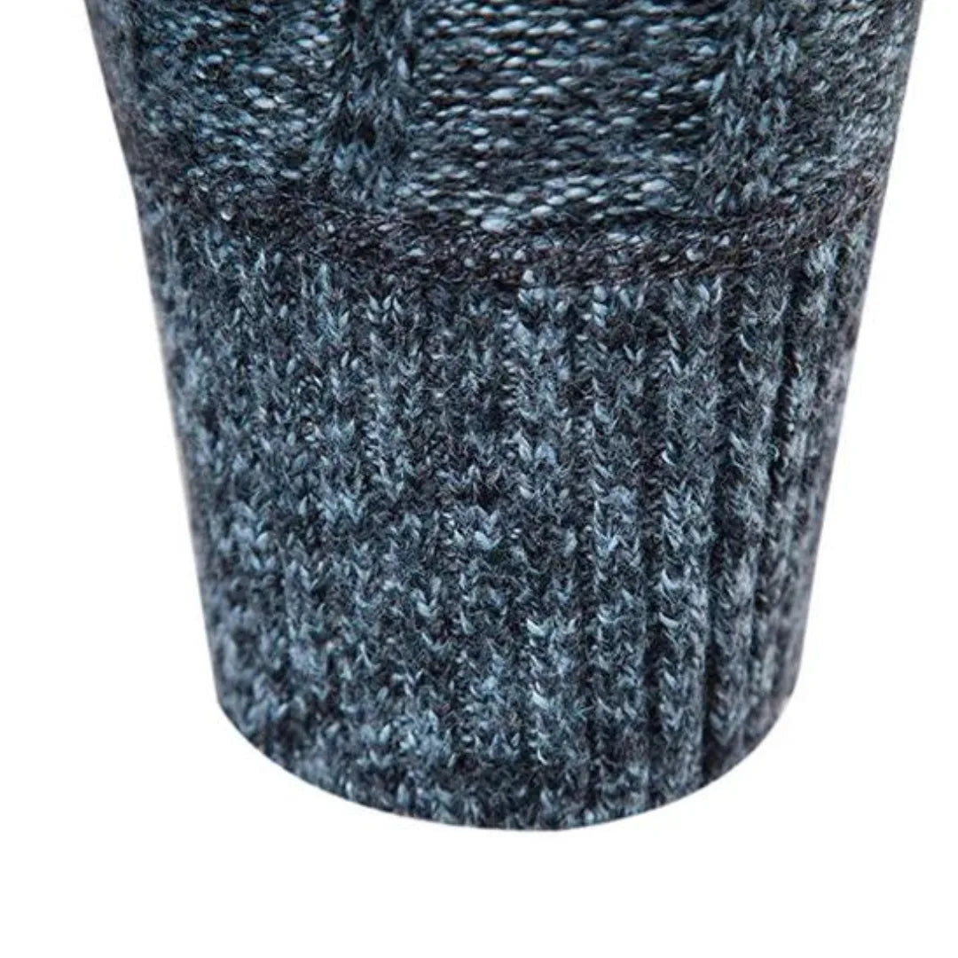 Men's 1/4 Zip Pullover Jumper in Soft Ribbed Knit for Everyday Wear 6