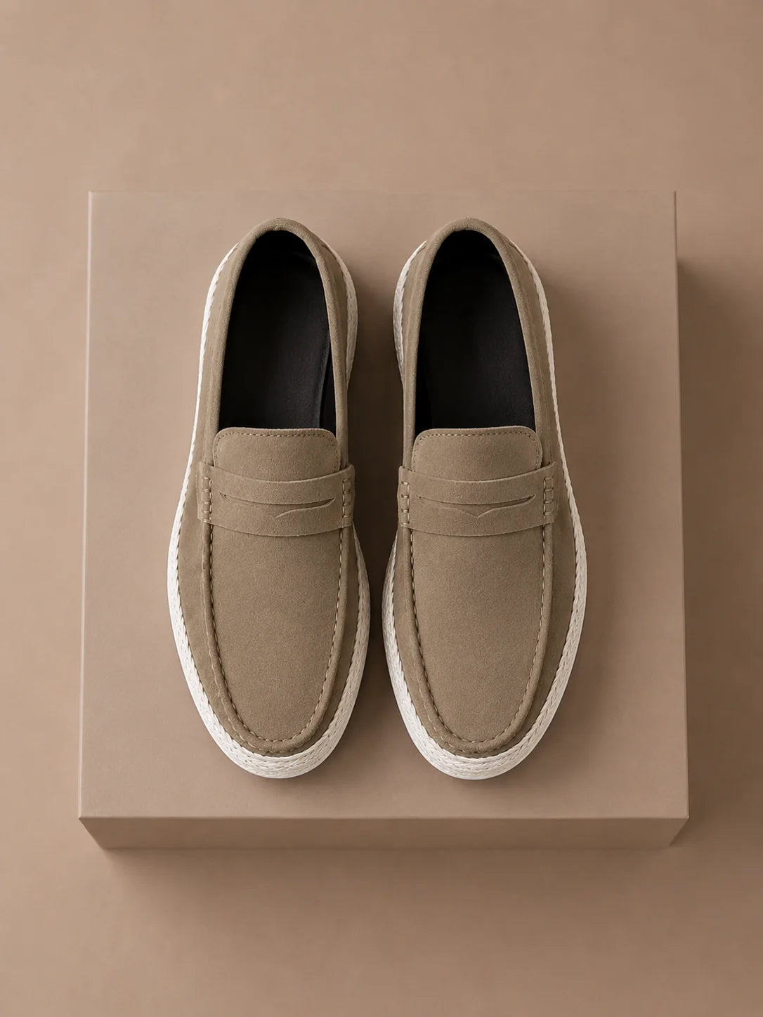 Men's Brown Loafers - Lightweight Slip-On Design for Summer Comfort 1